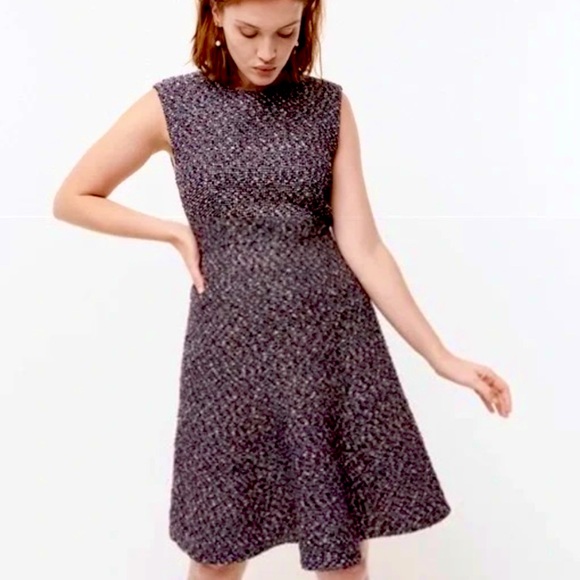 J.Crew Blue/Pink Confetti Tweed Dress - Picture 1 of 12